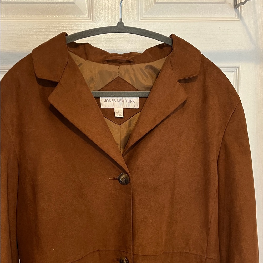 Jones New York Rich Brown Trench Coat - Picture 2 of 8